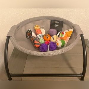 Cat hammock and toys